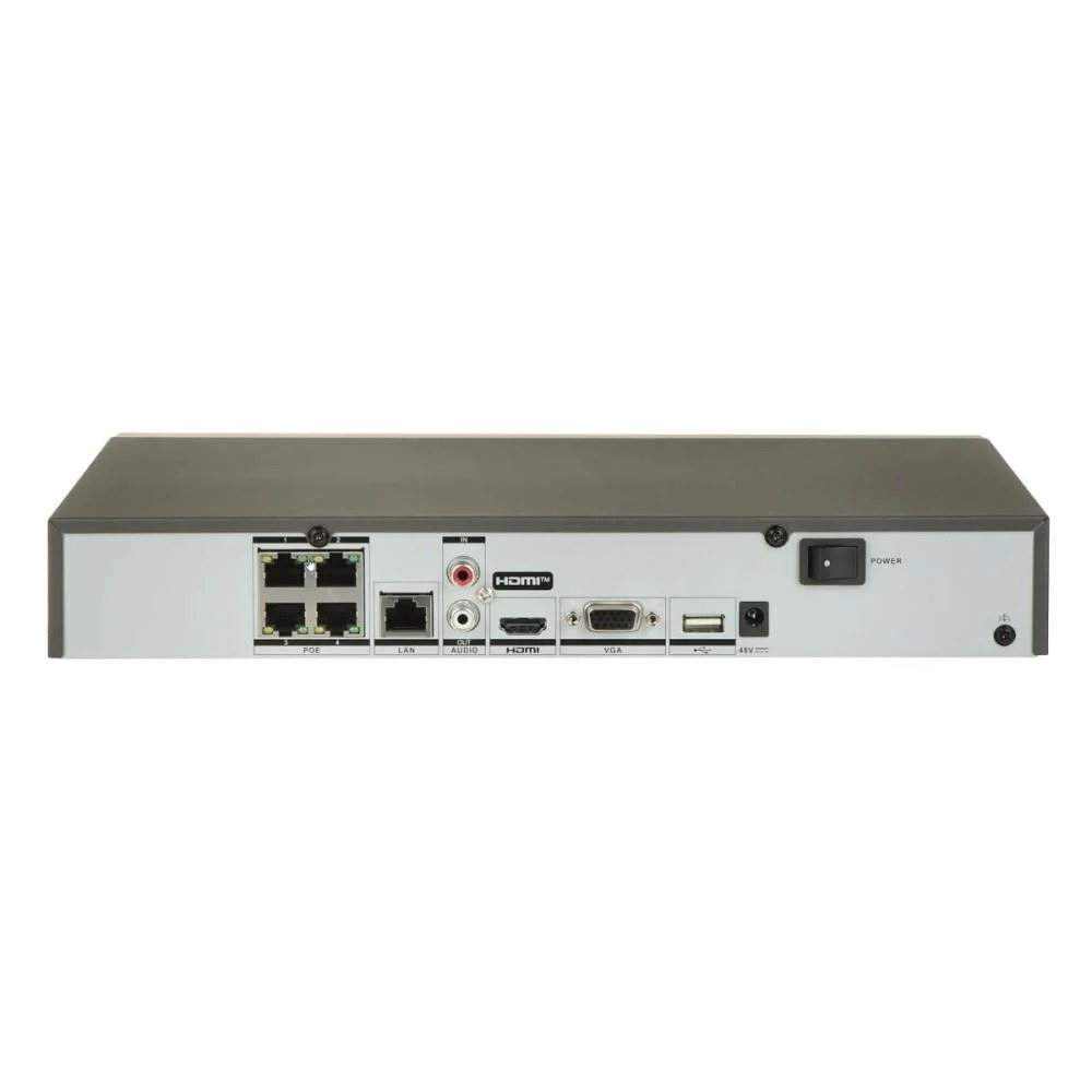 جهاز تسجيل شبكي NVR هيكفيجن 4 قنوات PoE AcuSense 4K DS-7604NXI-K1/4P(STD)(B)