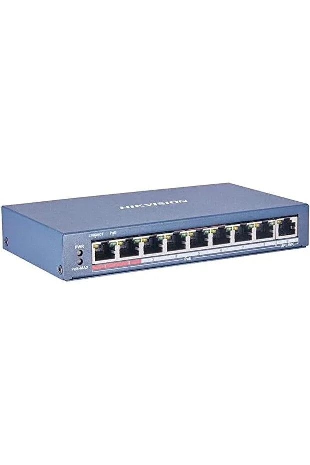 سويتش شبكي ذكي هايكفيجن 8 منافذ سريع PoE + 1 منفذ جيجابت DS-3E1309P-EI/M