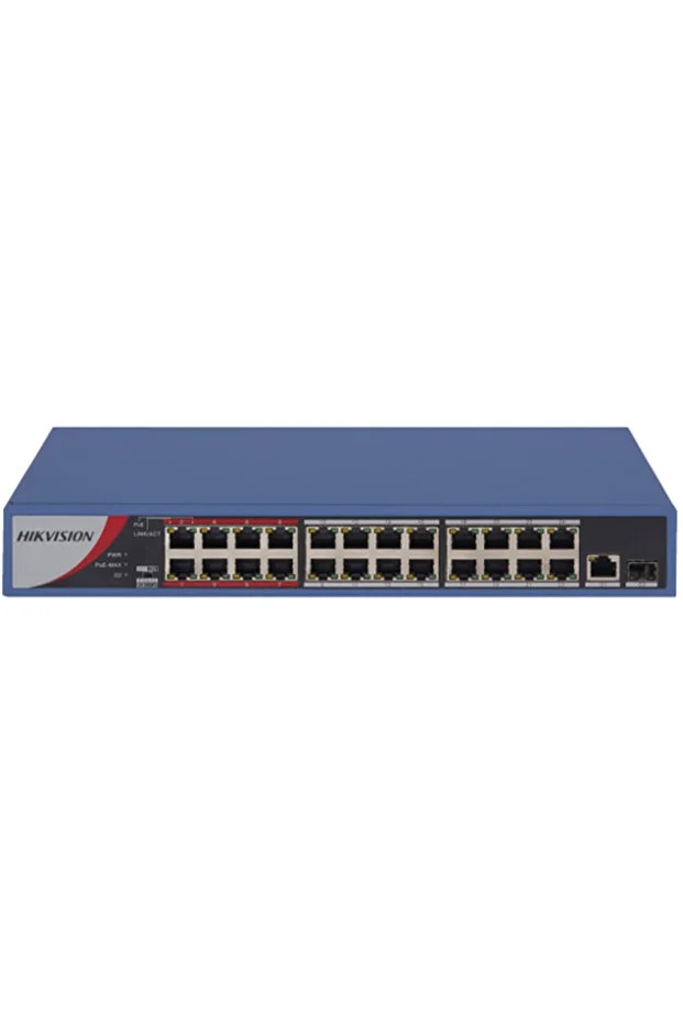 سويتش هايكفيجن 24 منفذ PoE سريع + منفذا جيجابت RJ45/SFP DS-3E0326P-E/M(B)